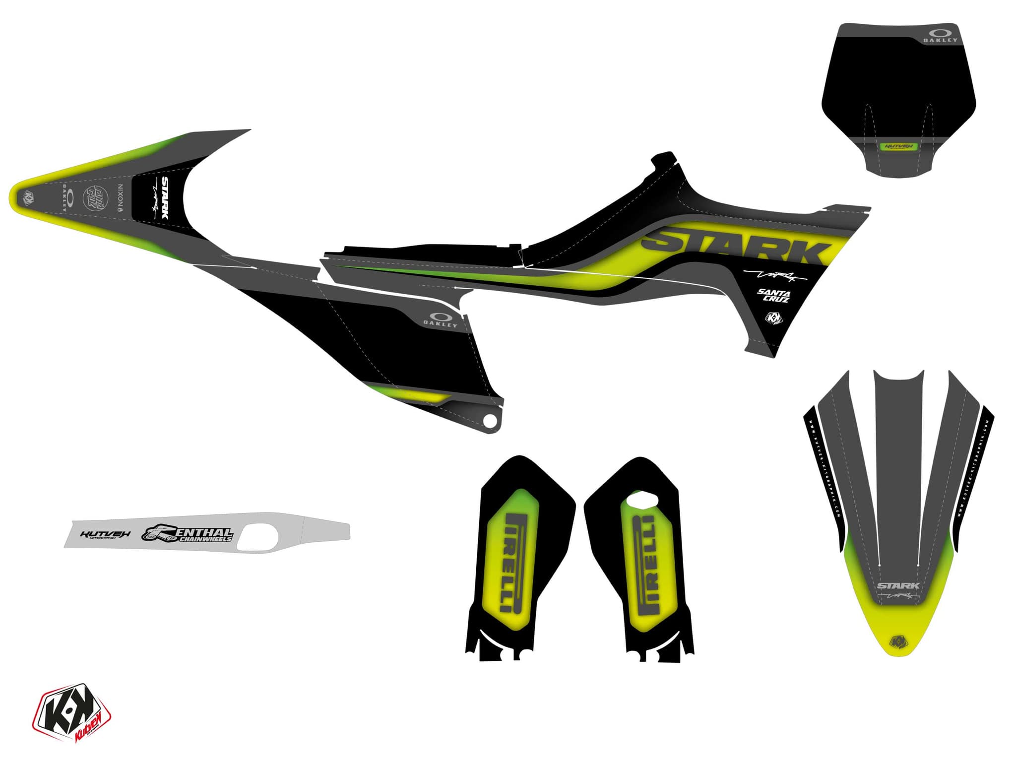 kit graphique vision gris motocross stark future varg | Stark Future | Kutvek - View 2