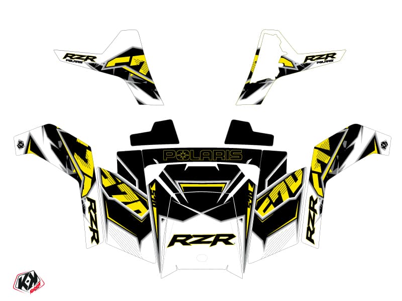 kit graphique ssv polaris rzr 570 visor jaune | Polaris | Kutvek - View 2