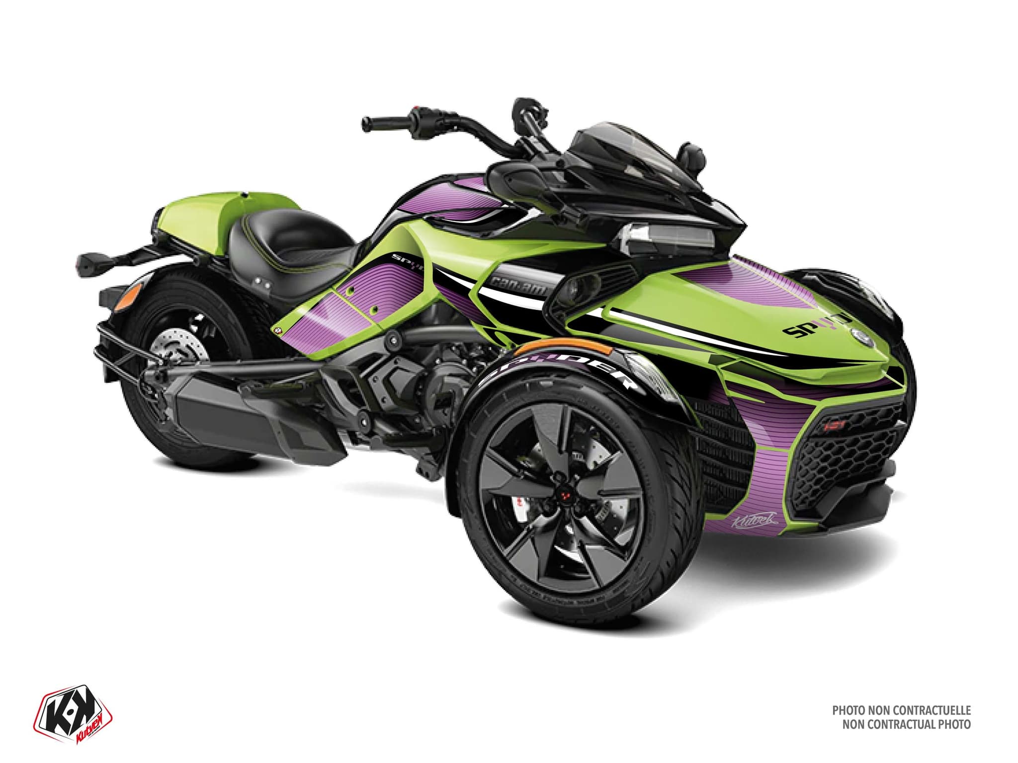 kit graphique  wave vert hybride can-am spyder f3