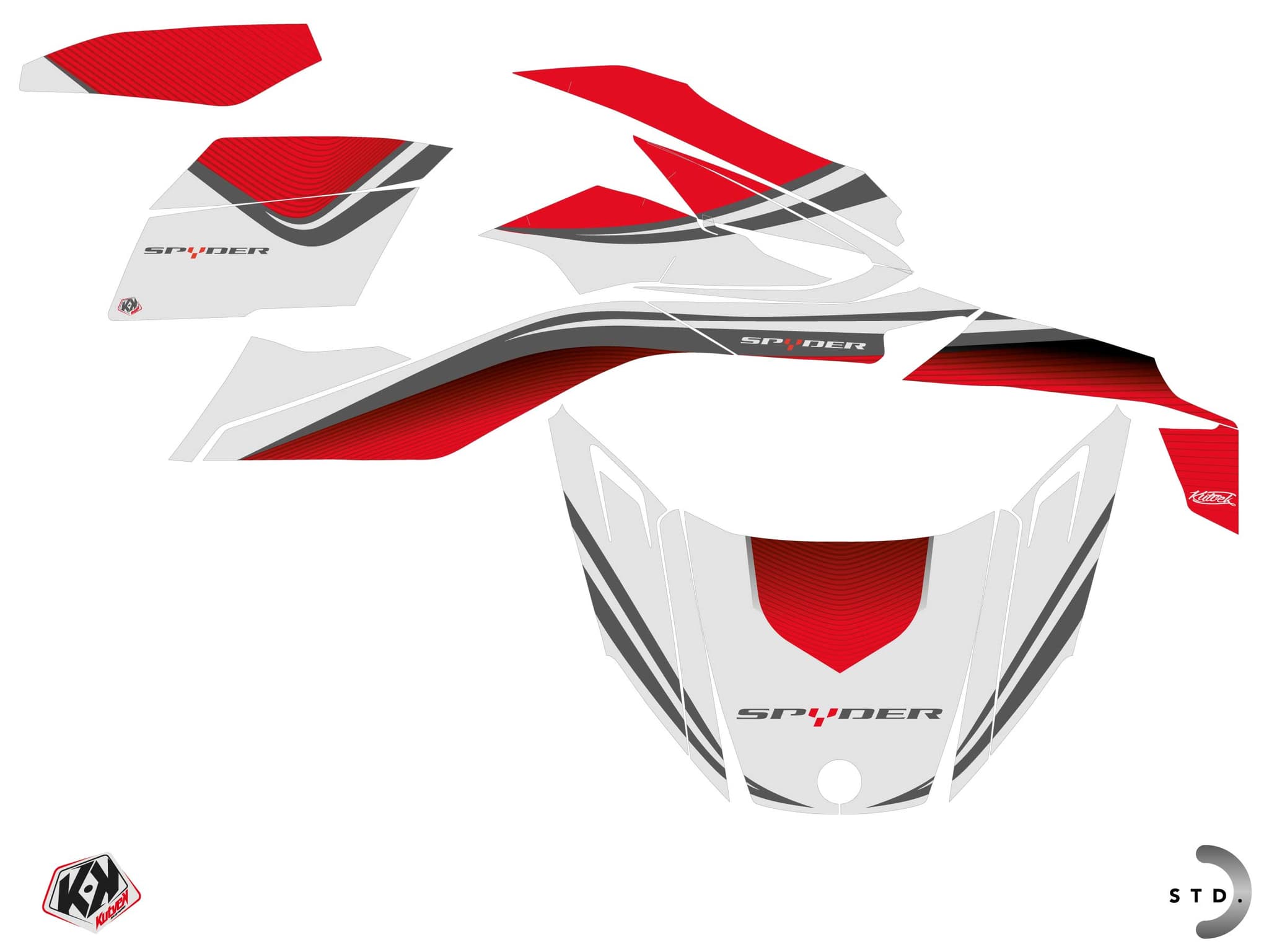 kit de decoración  wave blanco híbrido can-am spyder rt | Can am | Kutvek - View 2