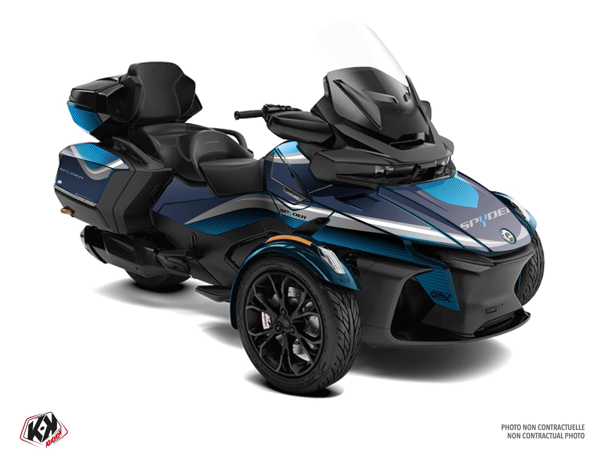 kit graphique  wave bleu hybride can-am spyder rt