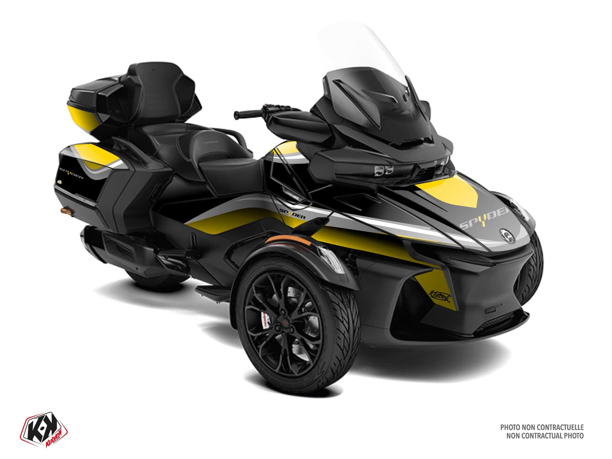 kit graphique  wave jaune hybride can-am spyder rt