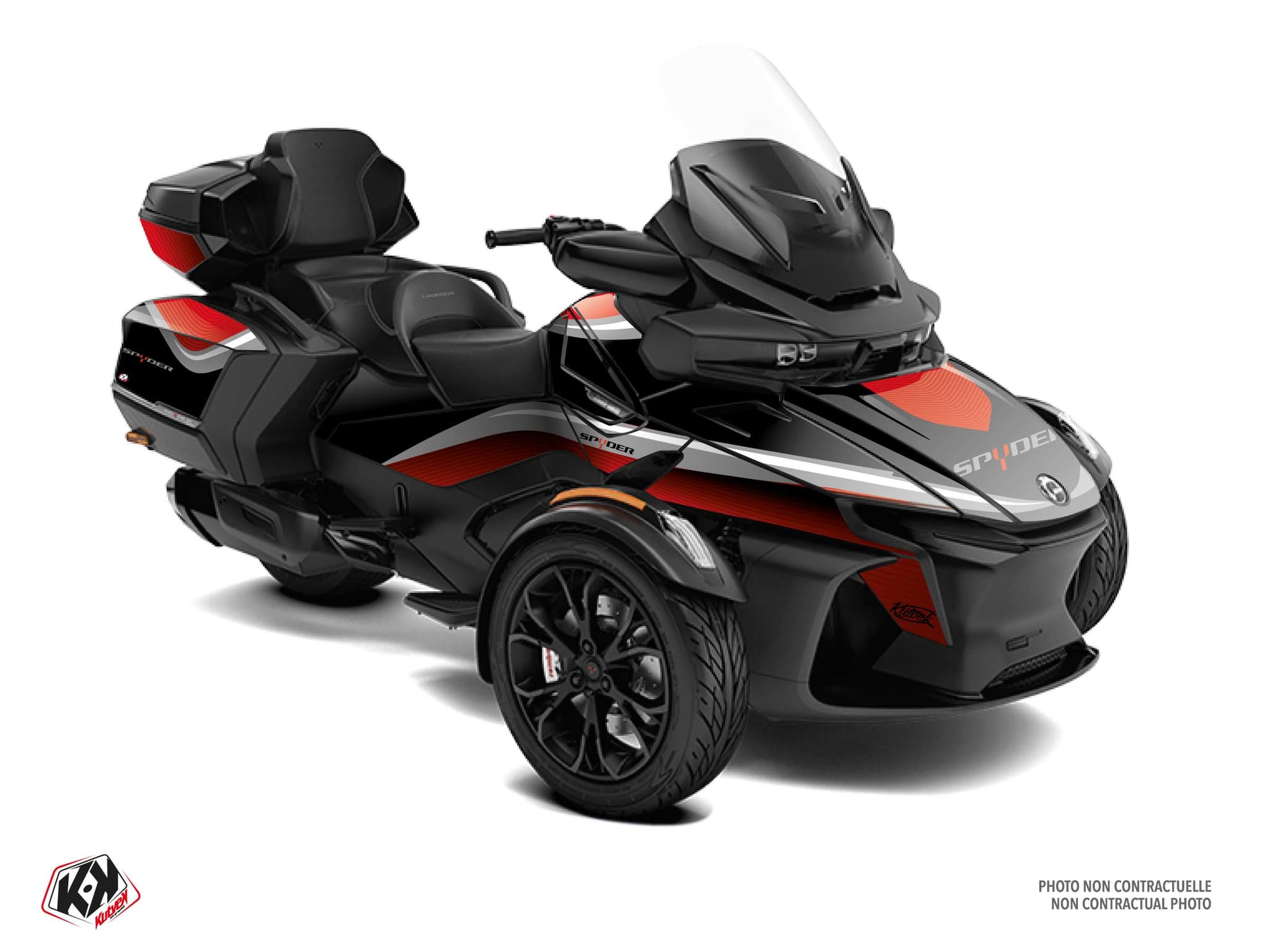 kit graphique  wave rouge hybride can-am spyder rt