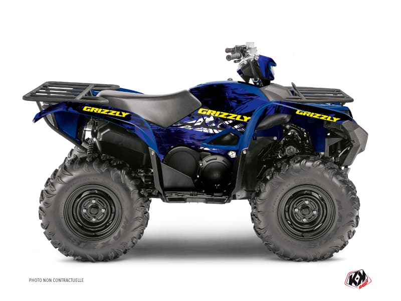 kit graphique quad yamaha grizzly 708 wild bleu  