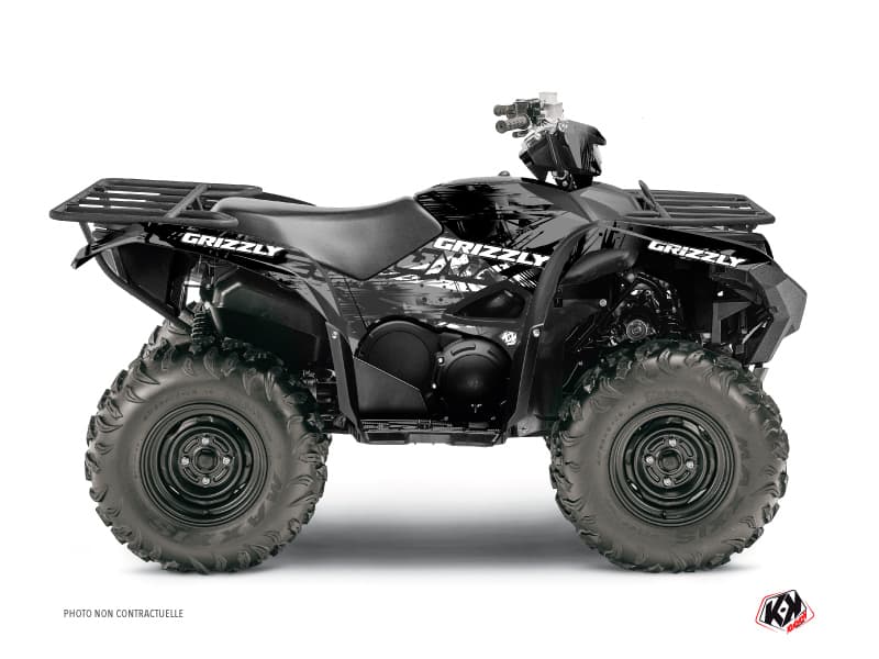 kit graphique quad yamaha grizzly 708 wild gris  