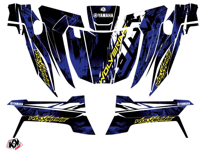 kit graphique ssv wild yamaha wolverine-r bleu | Yamaha | Kutvek - View 2