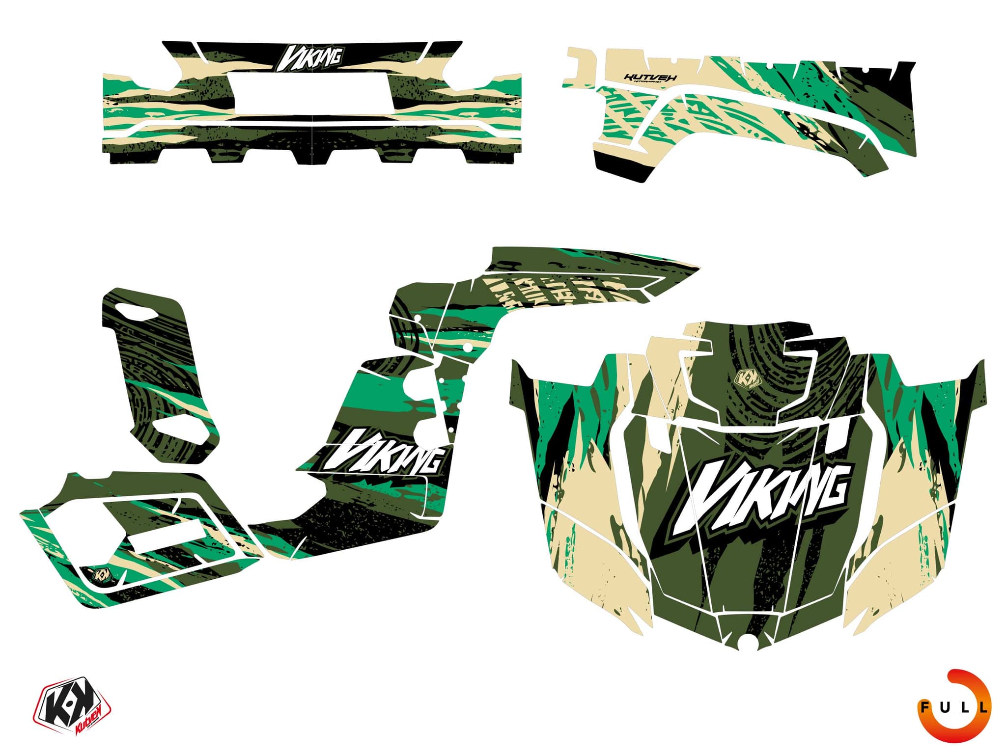 kit graphique ssv yamaha viking wilder vert | Yamaha | Kutvek - View 3