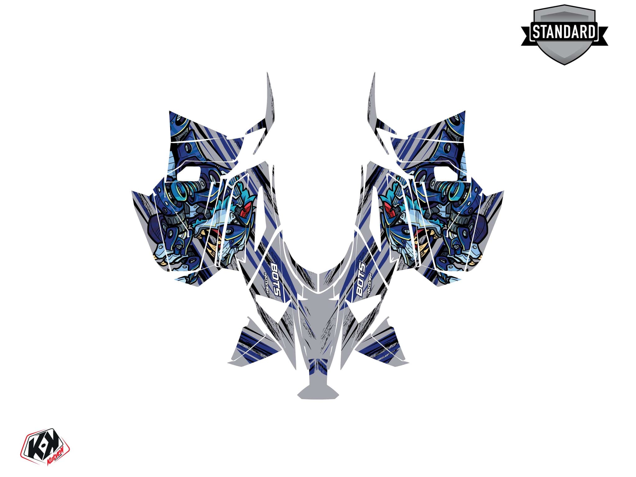 Kit graphique Motoneige YAMAHA MOUNTAIN MAX LE bots Gris-Bleu | Yamaha | Kutvek - View 2
