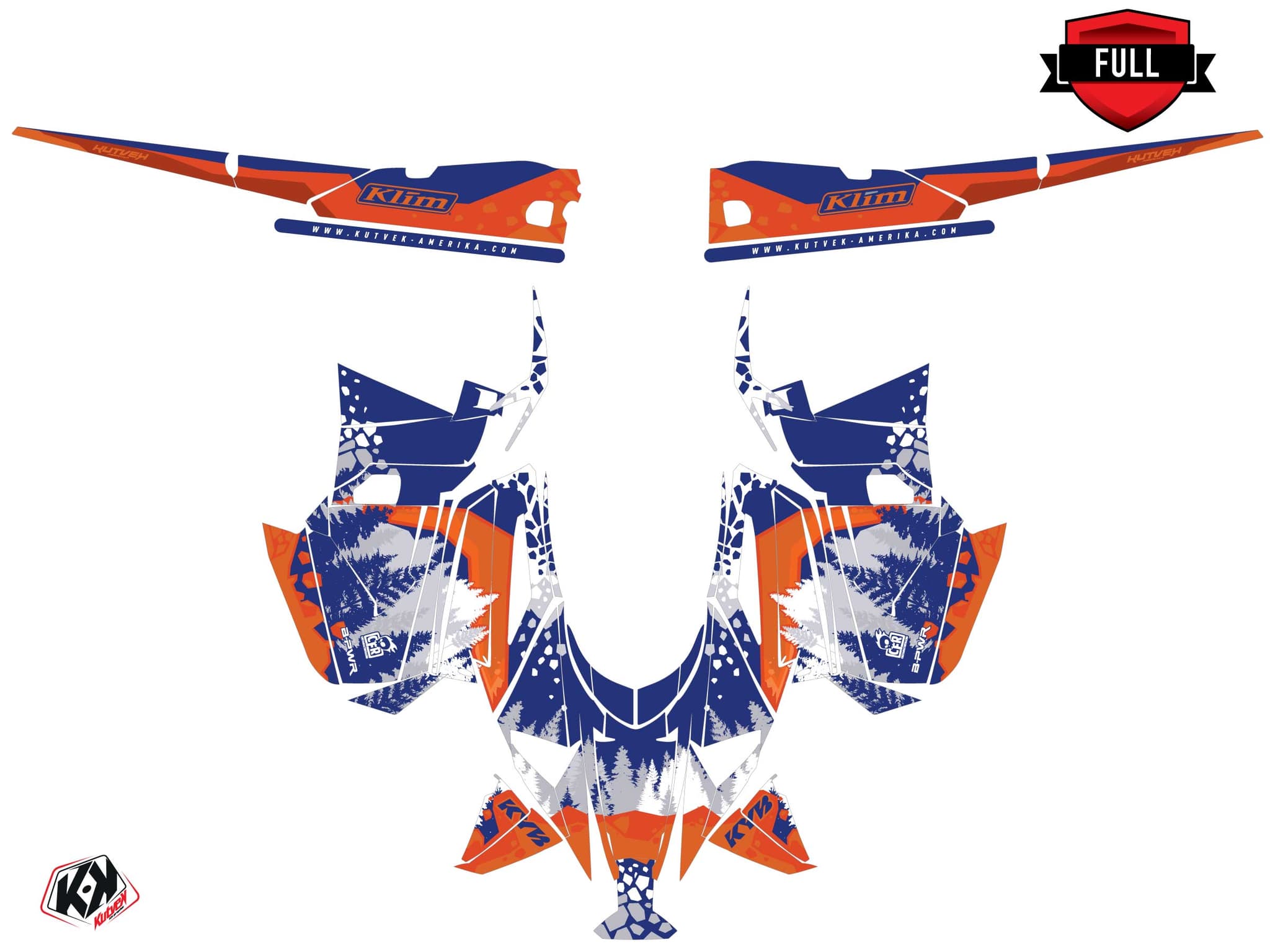 snowmobile yamaha apex garnet orange  graphic kit | Yamaha | Kutvek - View 3