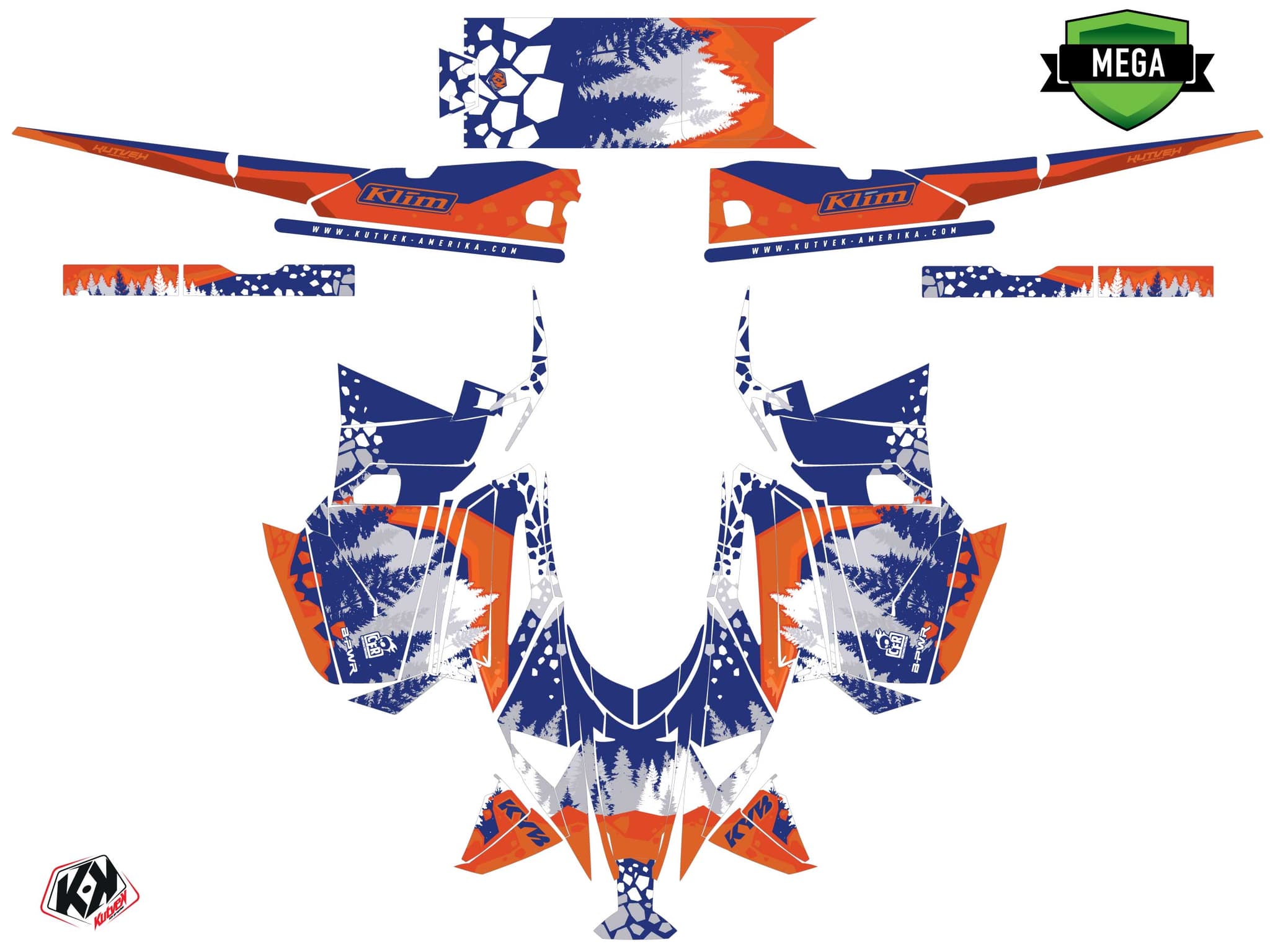 snowmobile yamaha apex garnet orange  graphic kit | Yamaha | Kutvek - View 4