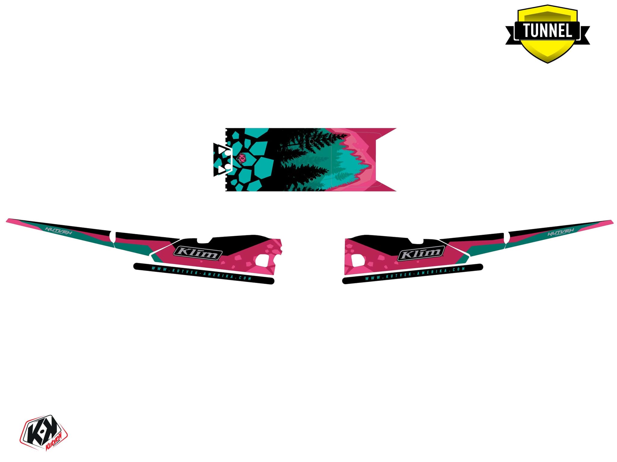 Kit graphique Motoneige YAMAHA APEX GARNET Rose | Yamaha | Kutvek - View 5