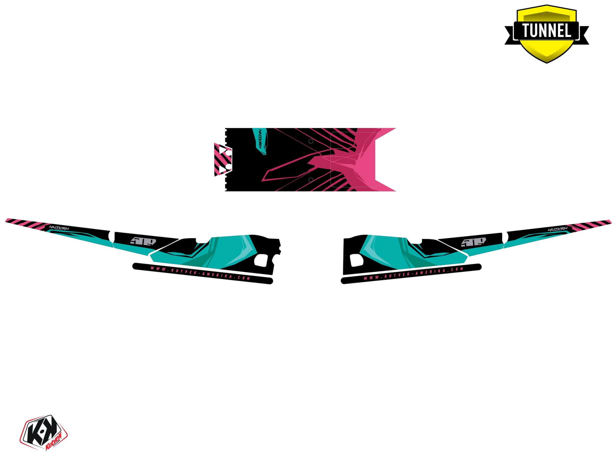 snowmobile yamaha apex kliff pink  graphic kit | Yamaha | Kutvek - View 5