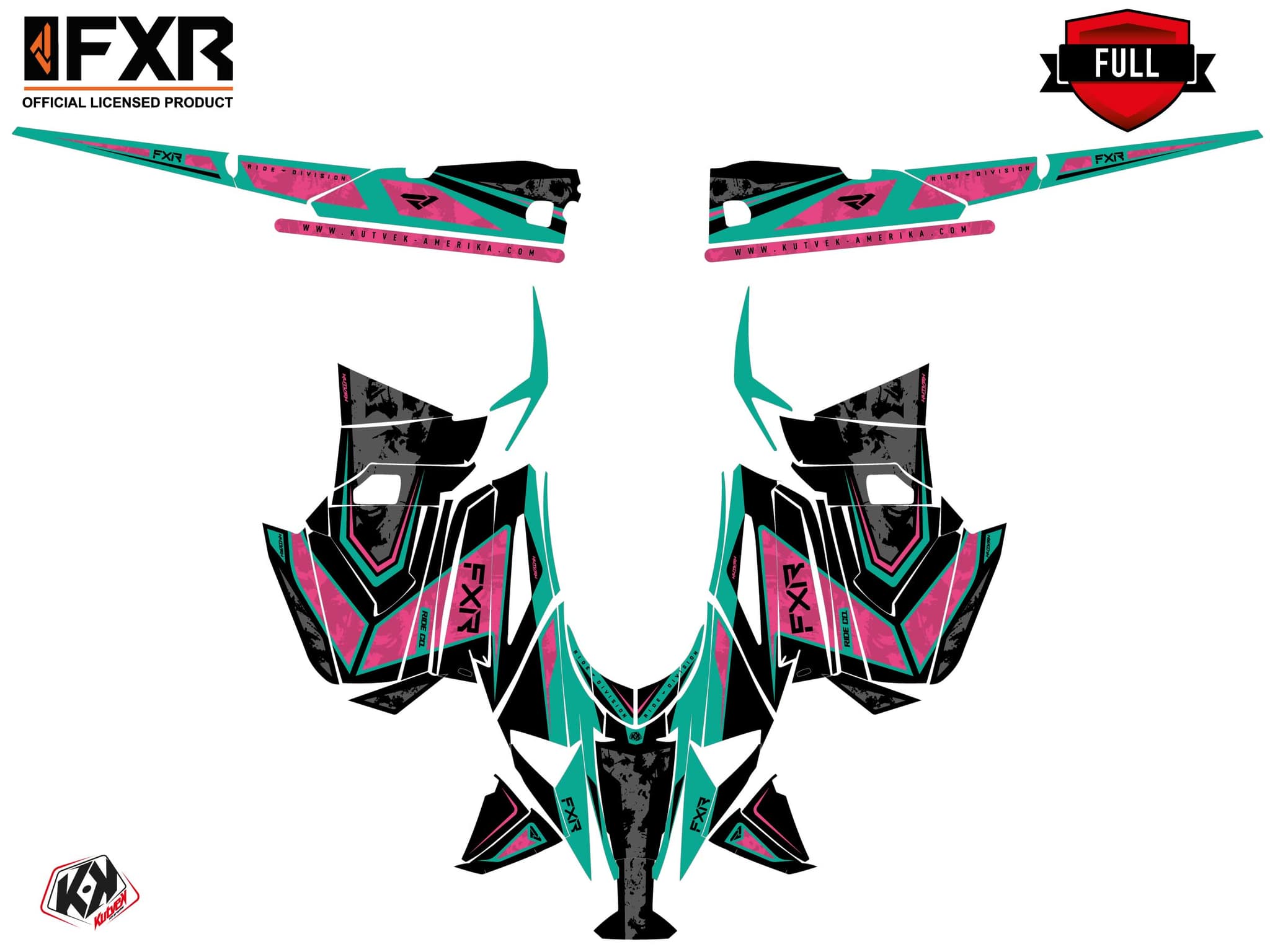 Kit graphique Motoneige YAMAHA PHAZER LIKENS Rose | Yamaha | Kutvek - View 3