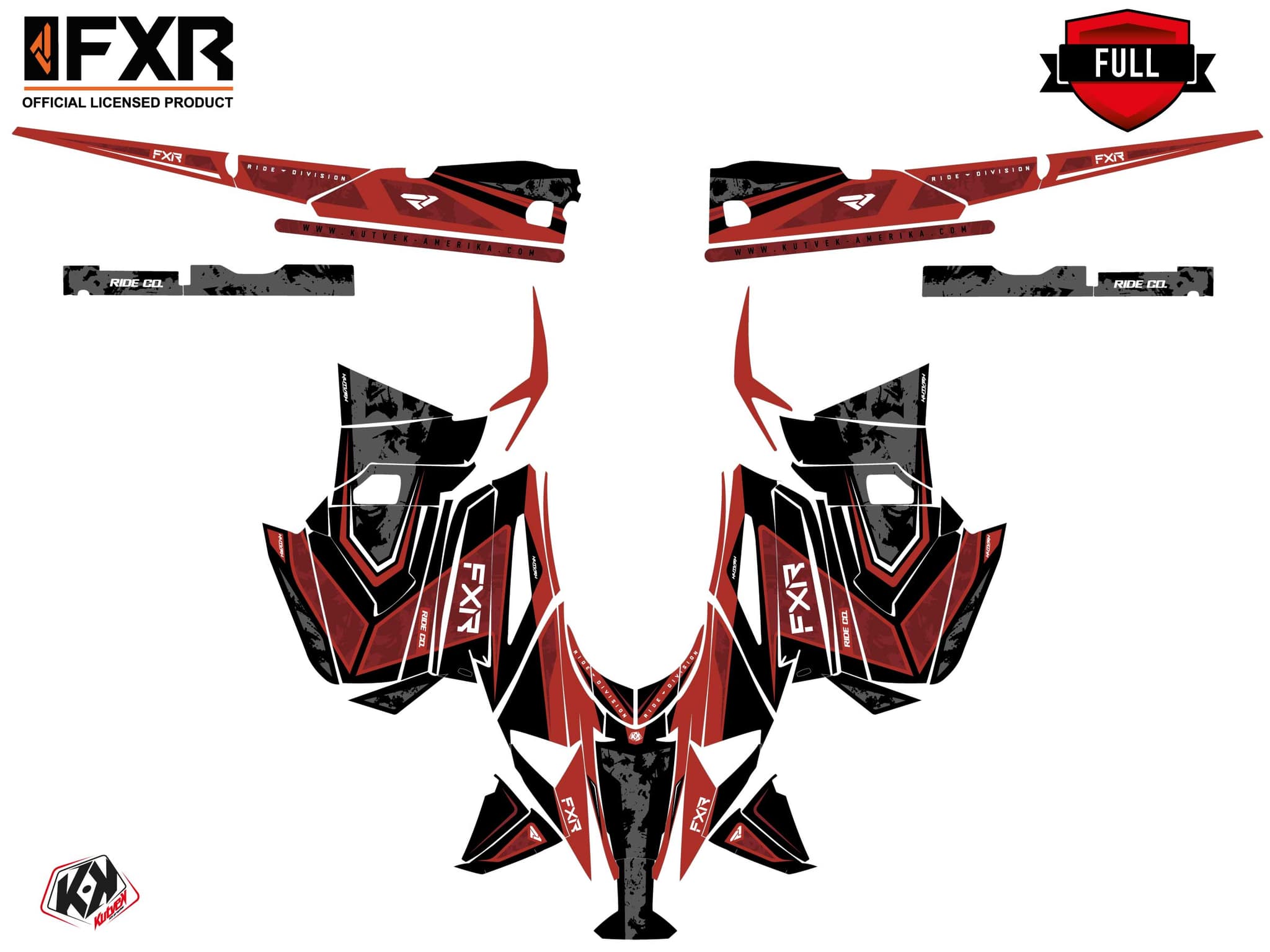 Kit graphique Motoneige YAMAHA PHAZER LIKENS Rouge | Yamaha | Kutvek - View 3