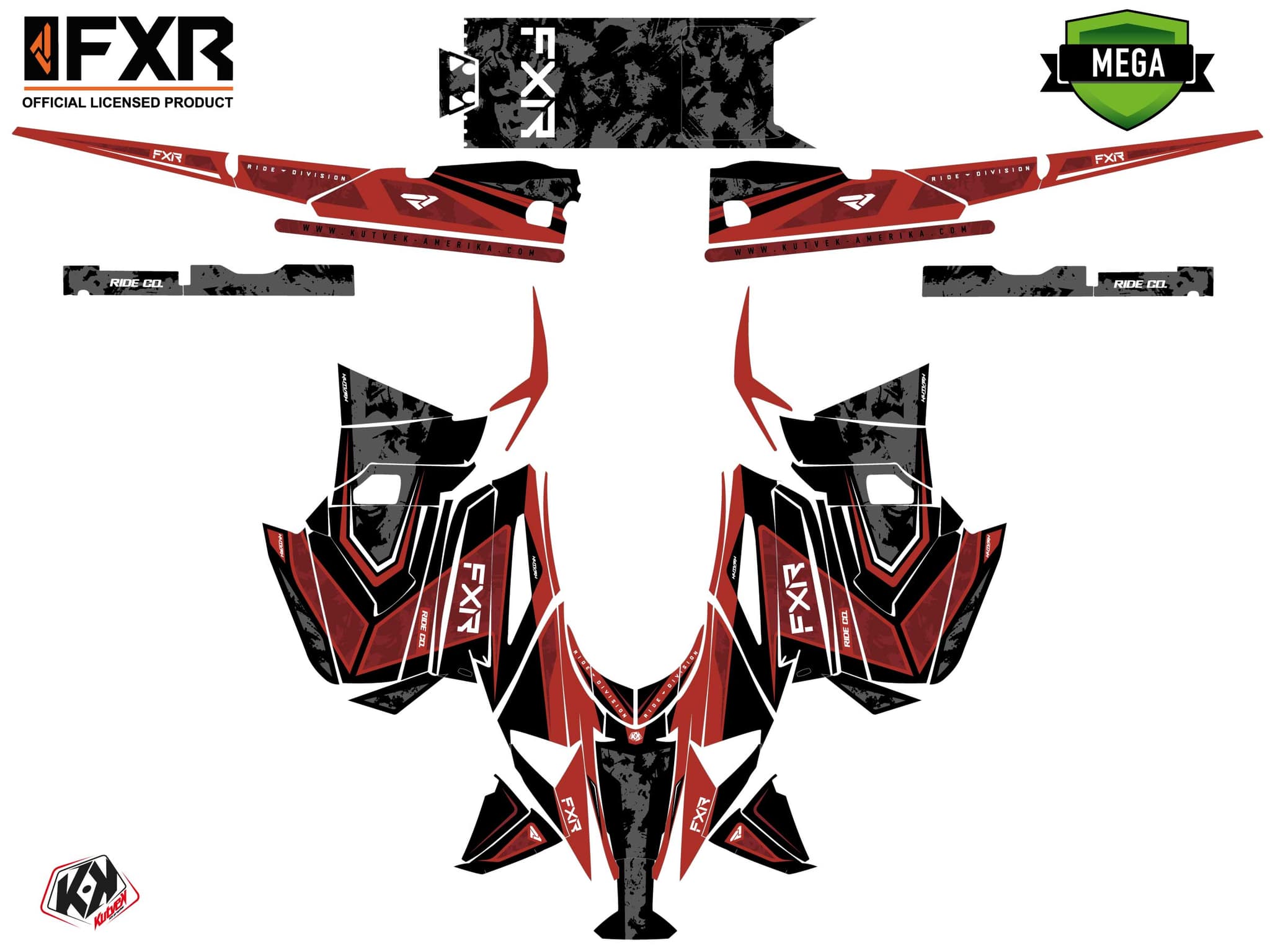 Kit graphique Motoneige YAMAHA PHAZER LIKENS Rouge | Yamaha | Kutvek - View 4