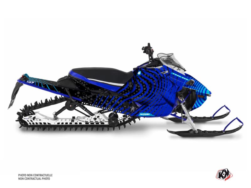 kit déco motoneige yamaha mountain max snw bleu   
