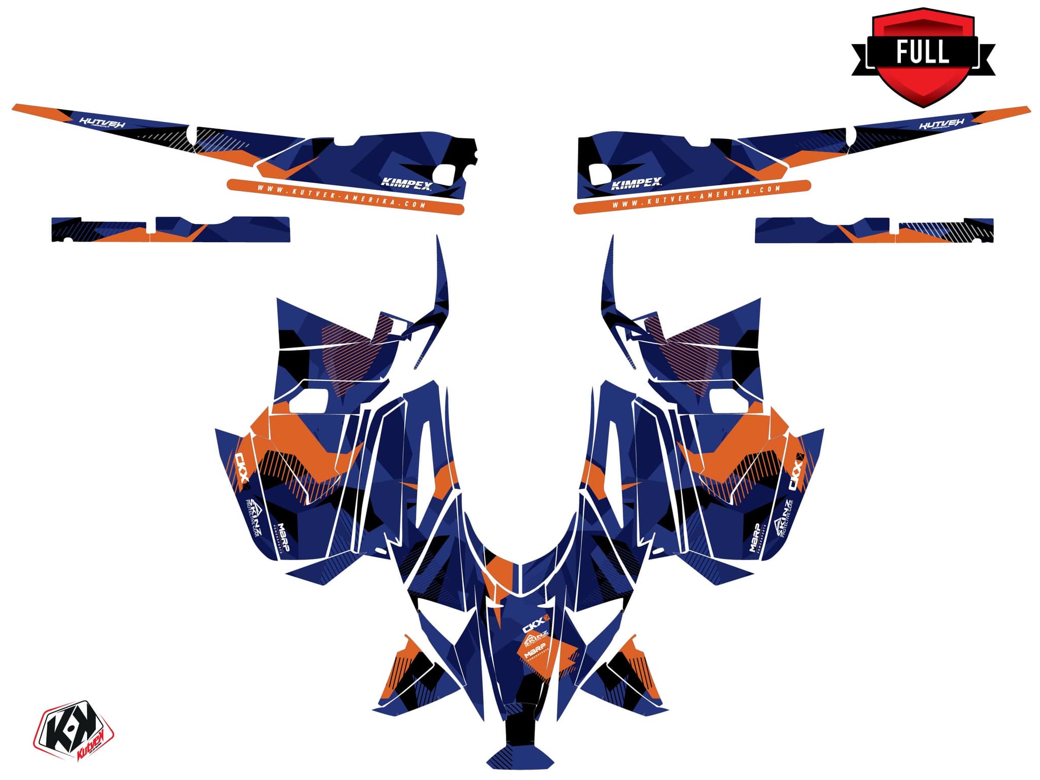 Snowmobile YAMAHA PHAZER UNIT Blue graphic kit | Yamaha | Kutvek - View 3