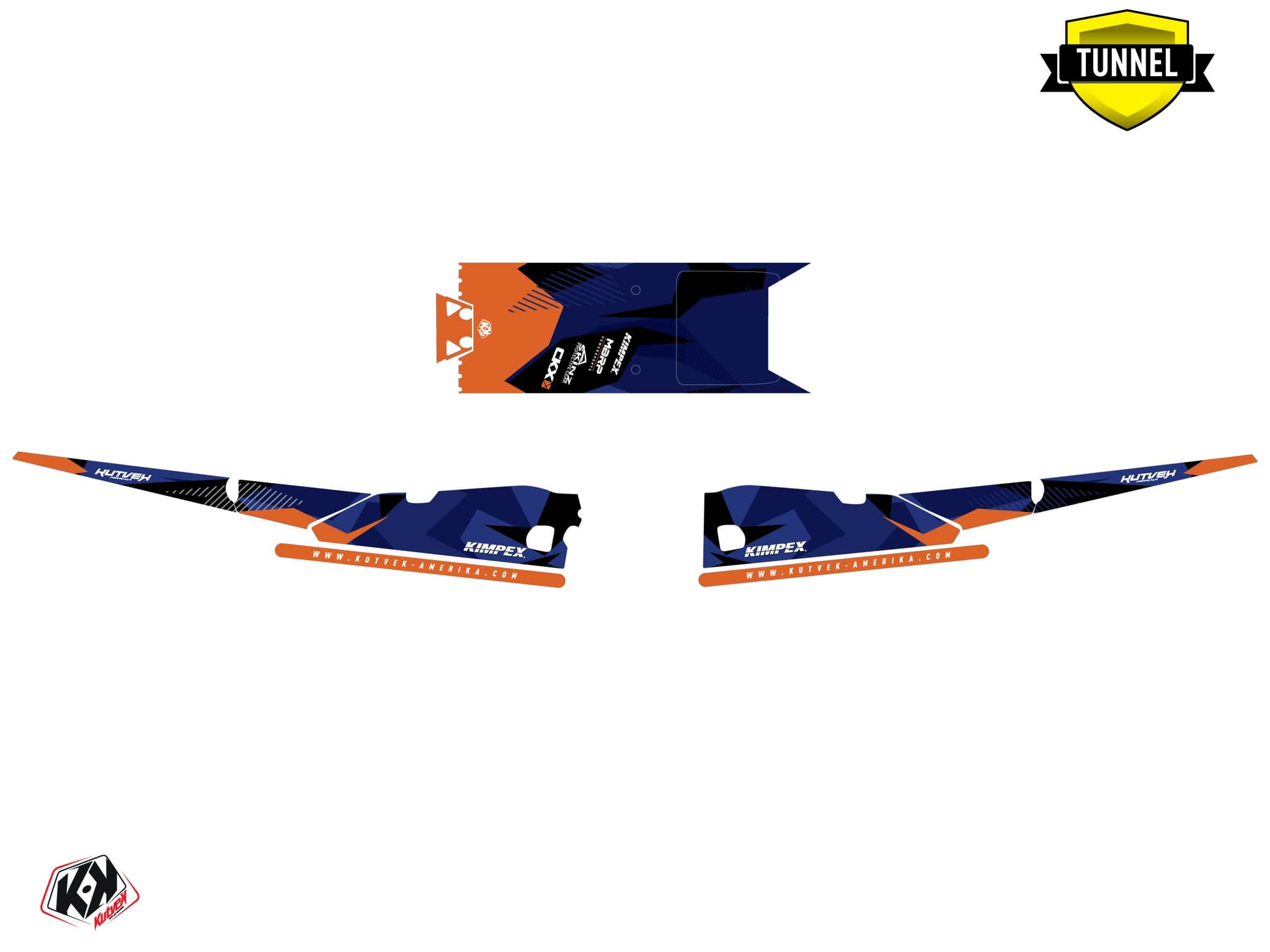 Snowmobile YAMAHA PHAZER UNIT Blue graphic kit | Yamaha | Kutvek - View 5