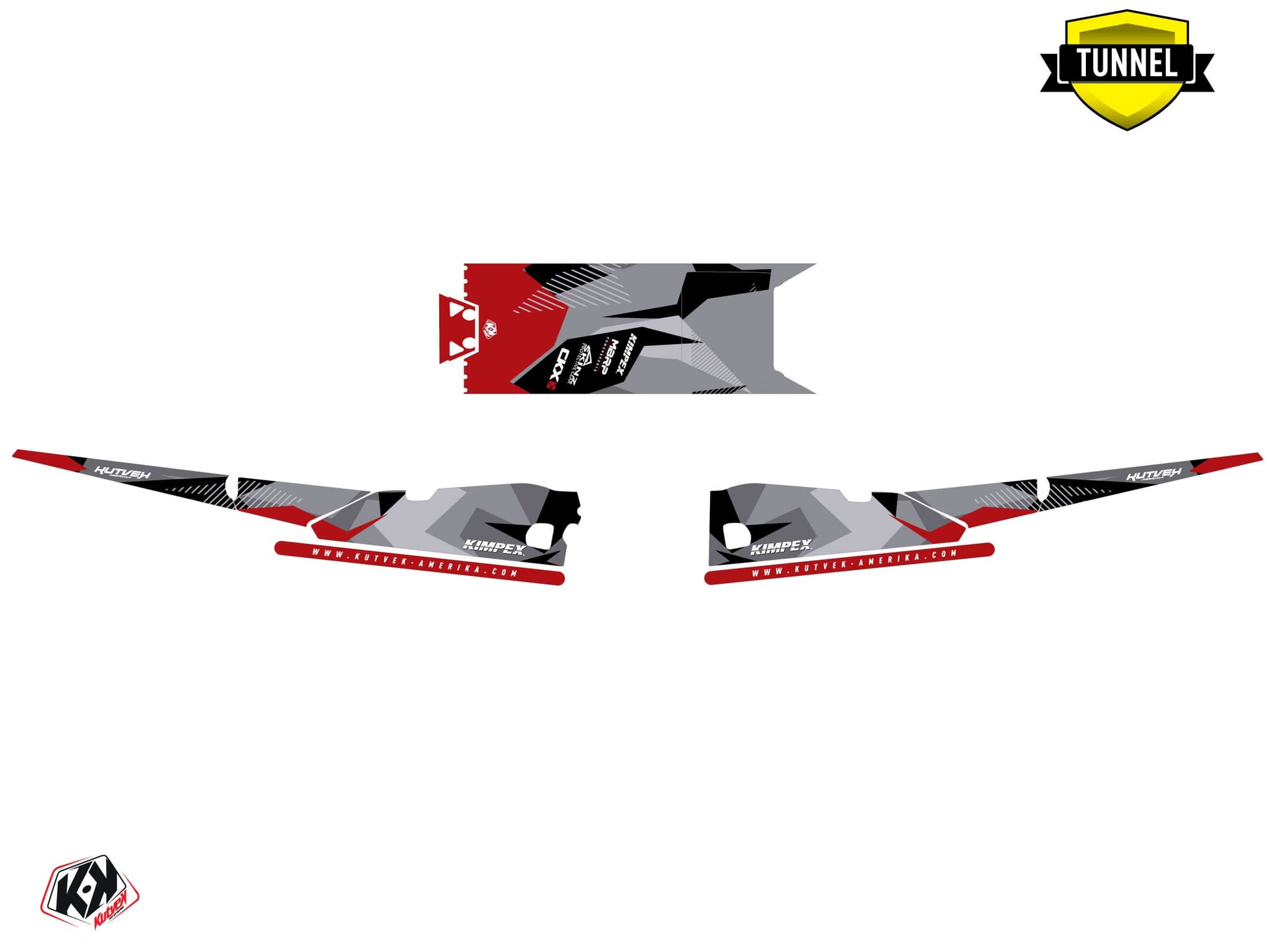 Kit graphique Motoneige YAMAHA PHAZER UNIT Rouge | Yamaha | Kutvek - View 5