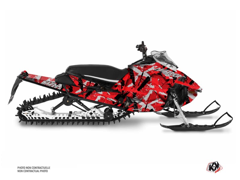 kit déco motoneige yamaha mountain max warrior rouge   