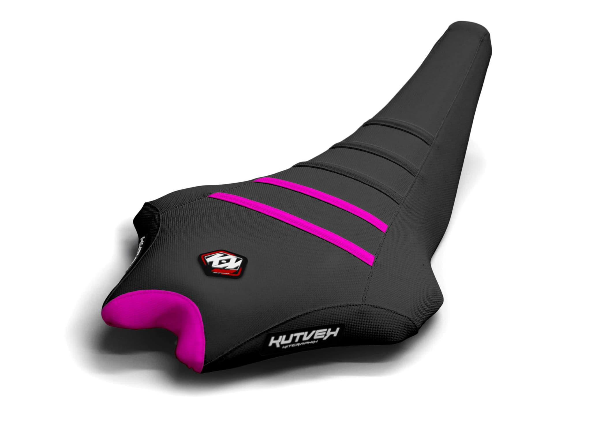 Seat Cover ATV YAMAHA Black/Black/Pink 5 Ribs