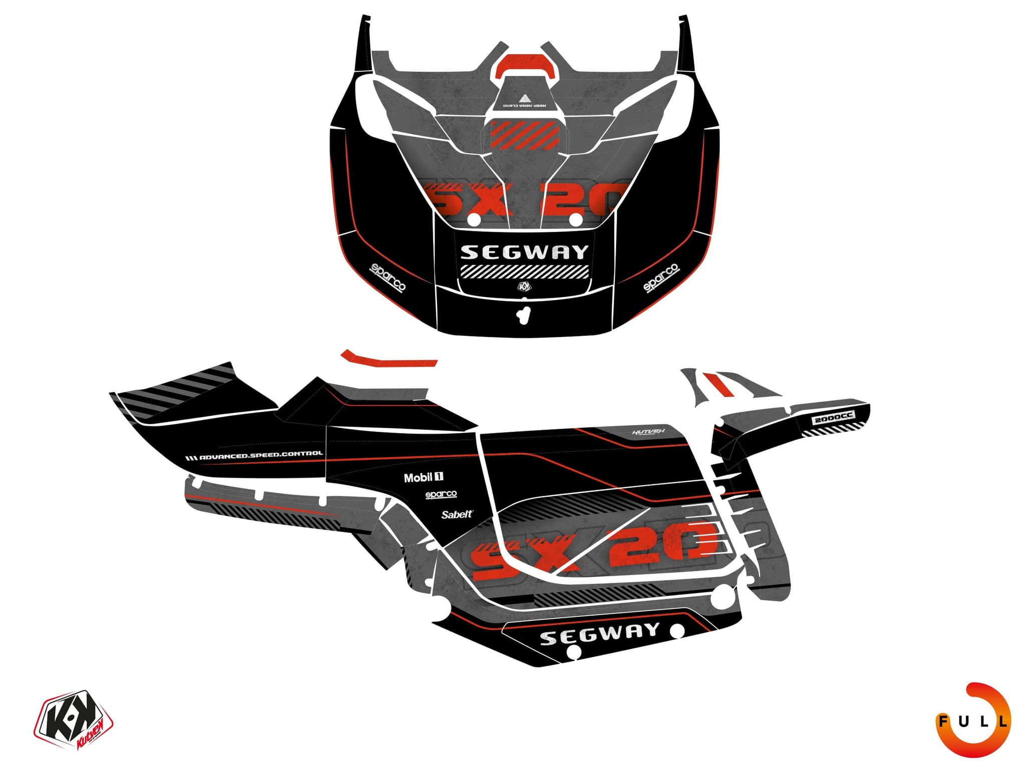 Graphic Kit Yuma Black UTV Segway Super Villain SX20 | Segway | Kutvek - View 3