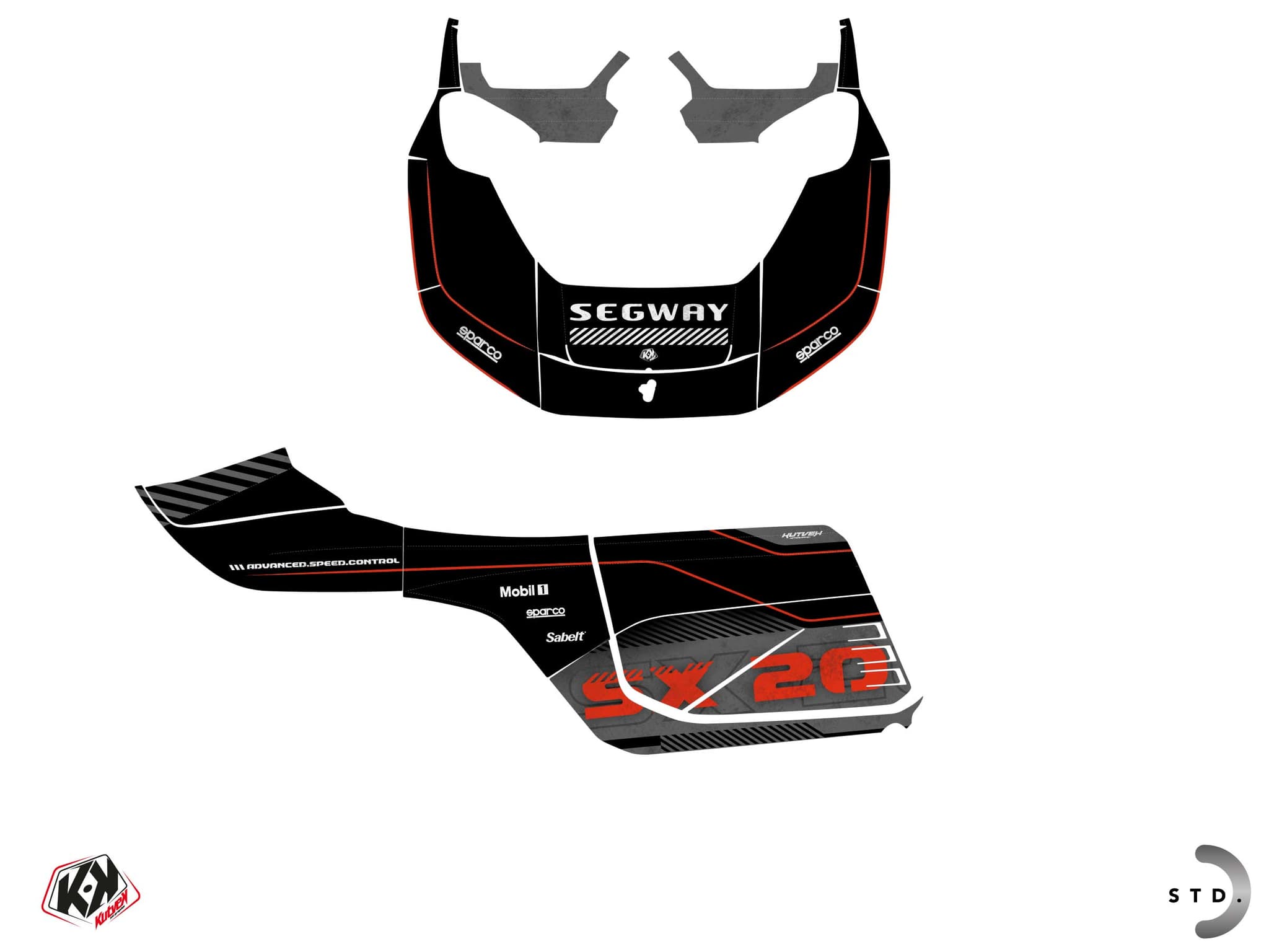 Graphic Kit Yuma Black UTV Segway Super Villain SX20 | Segway | Kutvek - View 2