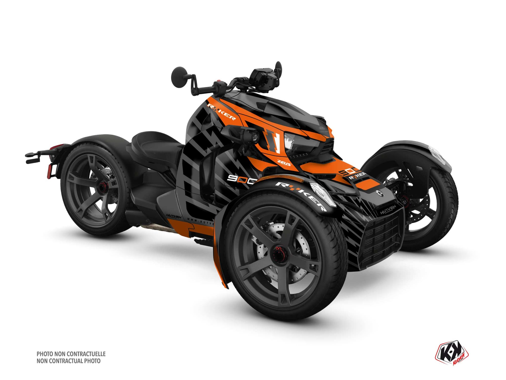 kit graphique  zeus noir hybride can-am ryker 900