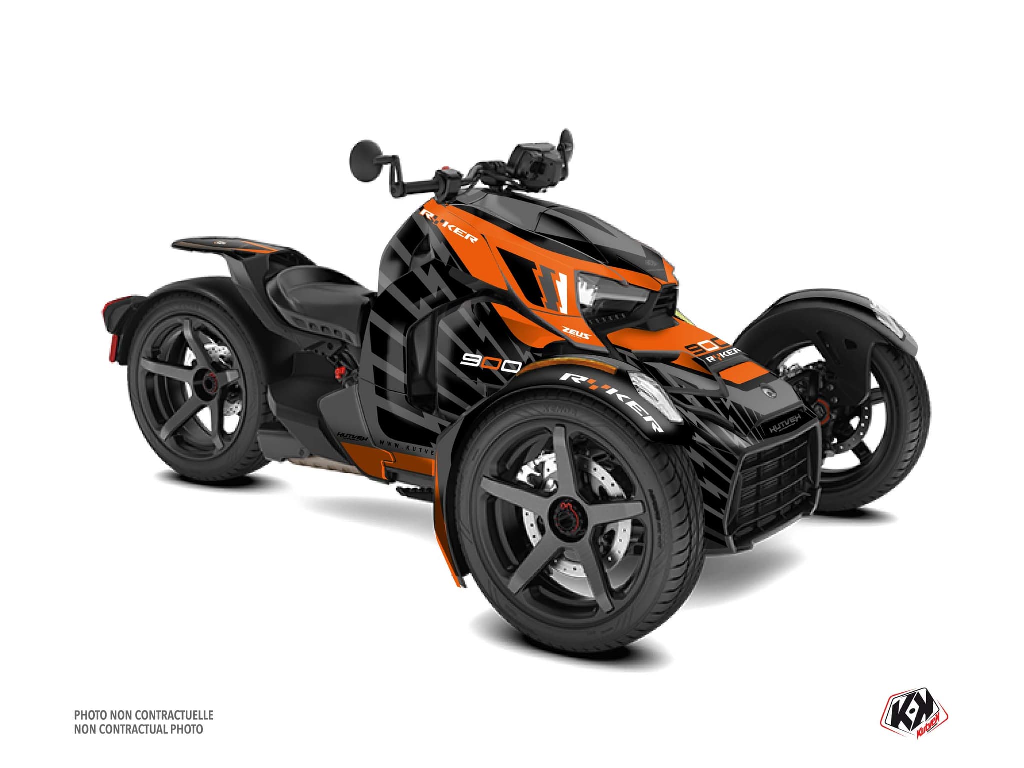kit graphique  zeus orange hybride can-am ryker 900 sport
