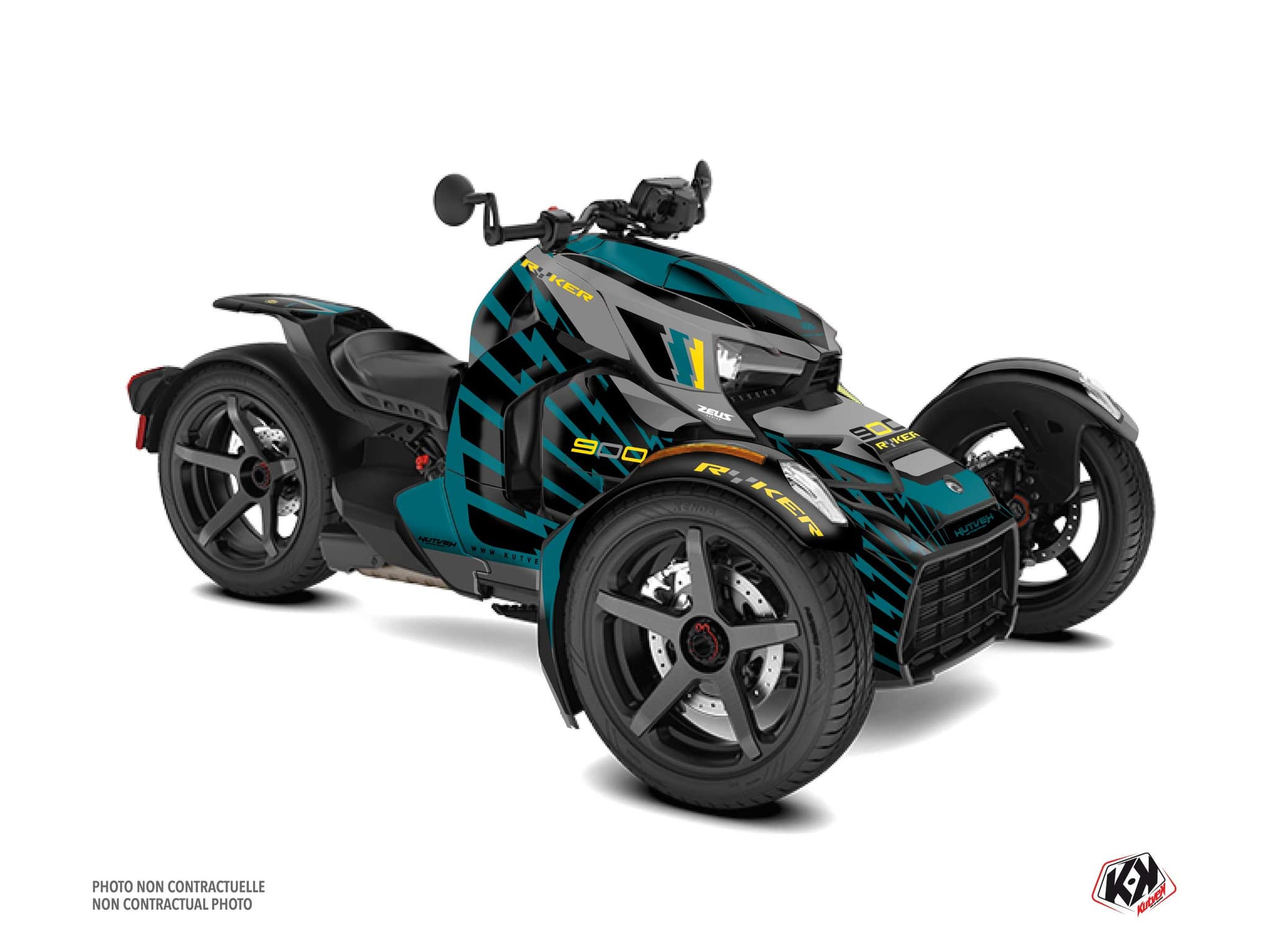Kit Graphique Hybride Zeus Can Am Ryker 900 Sport Turquoise