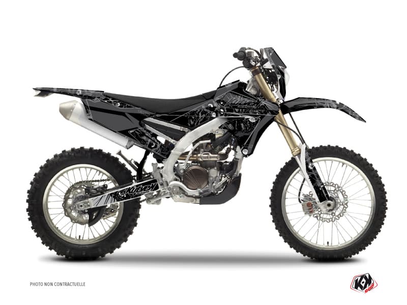 Yamaha 250 WRF Dirt Bike Zombies Dark Graphic Kit Black | WR | Kutvek