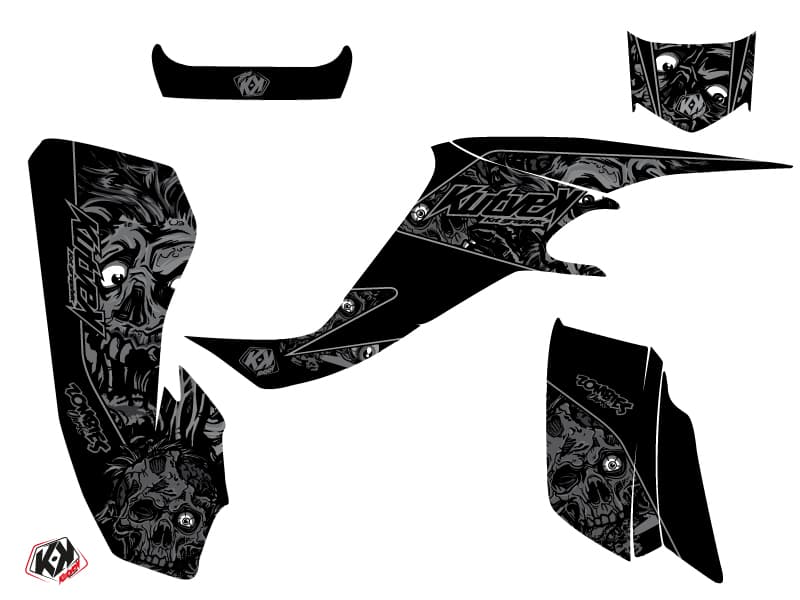 Kit graphique Quad Zombies Dark Kawasaki 400 KFX Noir | Kawasaki | Kutvek - View 2