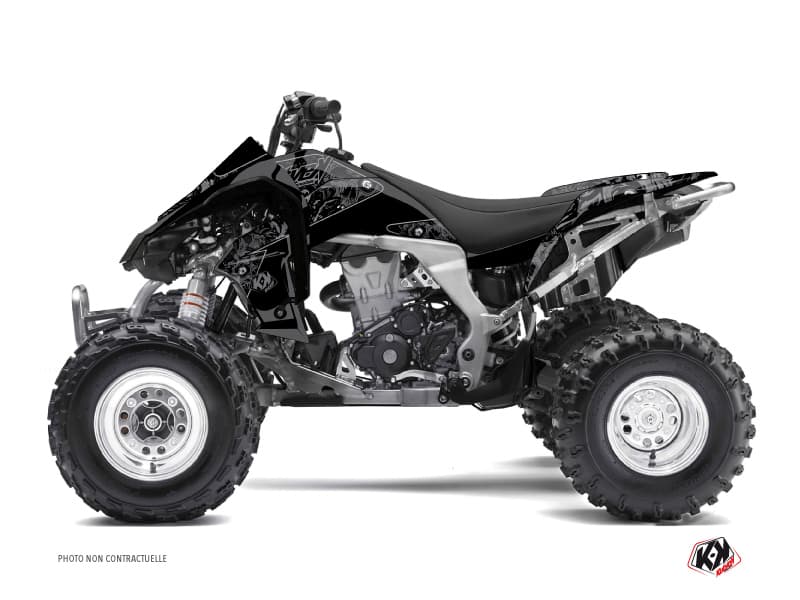 kit graphique quad kawasaki kfx 450 zombies dark noir  