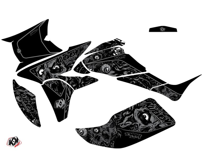 Honda 450 TRX ATV Zombies Dark Graphic Kit Black | Honda | Kutvek - View 2