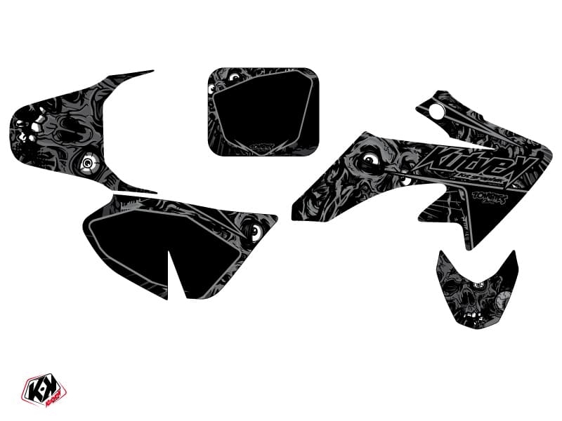 Honda 50 CRF Dirt Bike Zombies Dark Graphic Kit Black | Honda | Kutvek - View 2