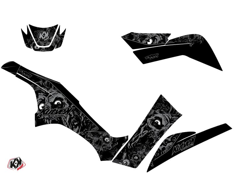 kit graphique quad kawasaki kvf 650 zombies dark noir | Kawasaki | Kutvek - View 2