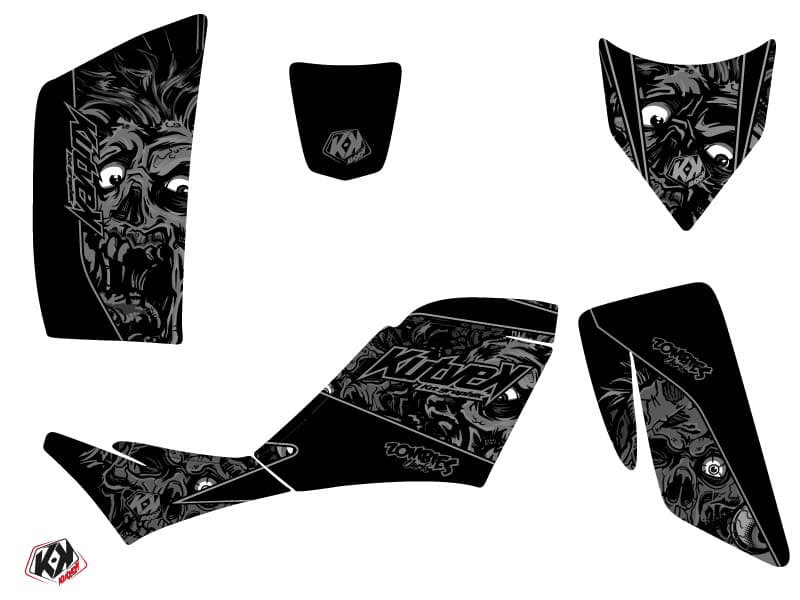 kit graphique quad kawasaki kfx 700 zombies dark noir | Kawasaki | Kutvek - View 2