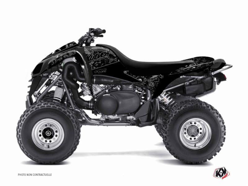 kit graphique quad kawasaki kfx 700 zombies dark noir  