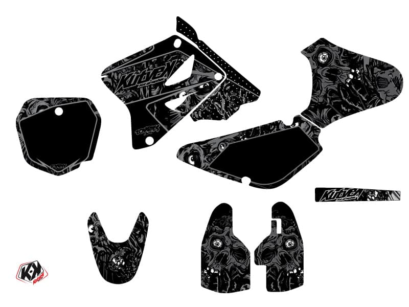 kit graphique motocross suzuki rm 85 zombies dark noir | Suzuki | Kutvek - View 2
