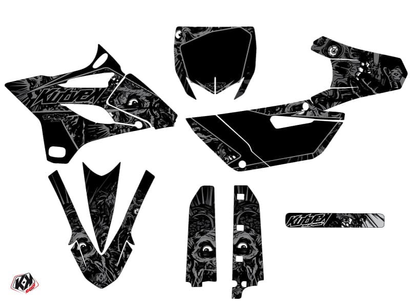kit graphique motocross yamaha yz 85 zombies dark noir | 85 YZ | Kutvek - View 2