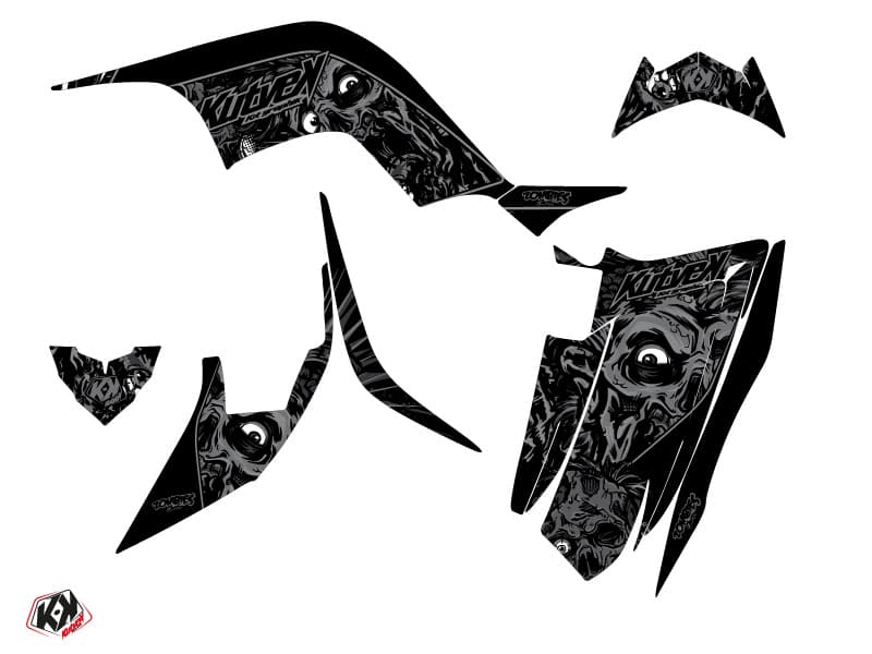 kit graphique quad yamaha raptor 90 zombies dark noir | Yamaha | Kutvek - View 2