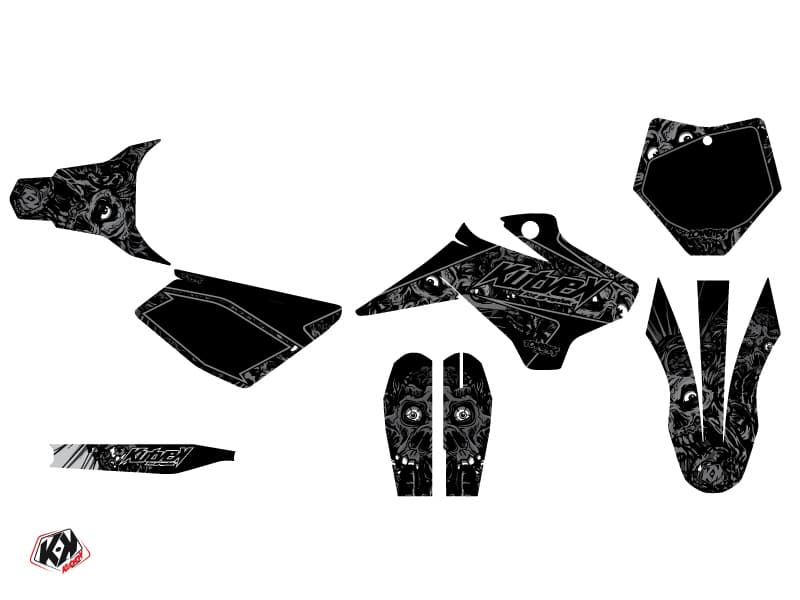 kit de decoración motocross ycf pilot 125 f zombies dark negro | YCF | Kutvek - View 2