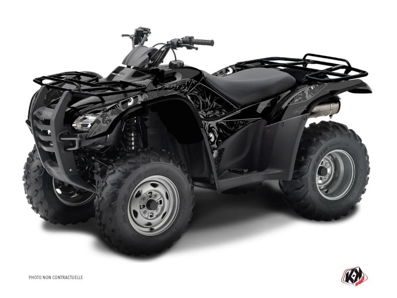 kit graphique quad honda rancher 420 zombies dark noir  