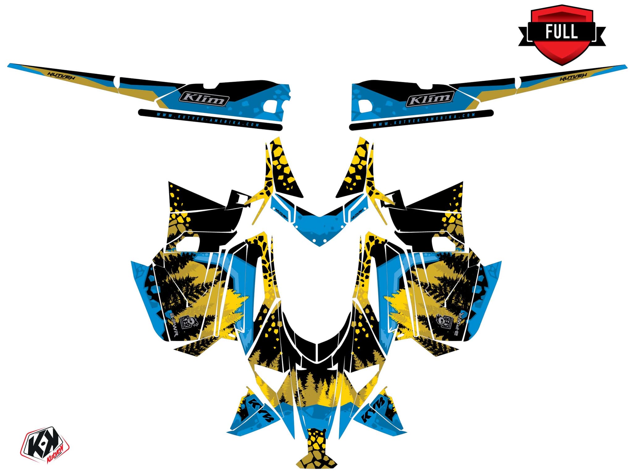 snowmobile arctic cat crossfire garnet blue  graphic kit | Arctic Cat | Kutvek - View 3