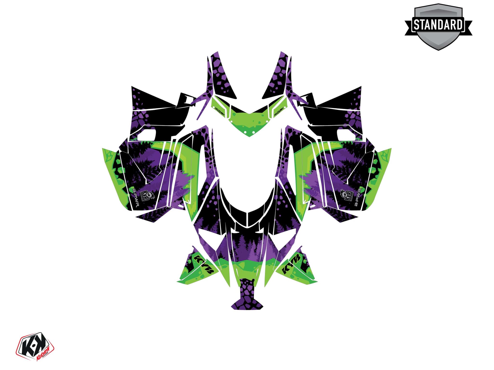 Snowmobile ARCTIC CAT CROSSFIRE GARNET Mauve graphic kit | Arctic Cat | Kutvek - View 2