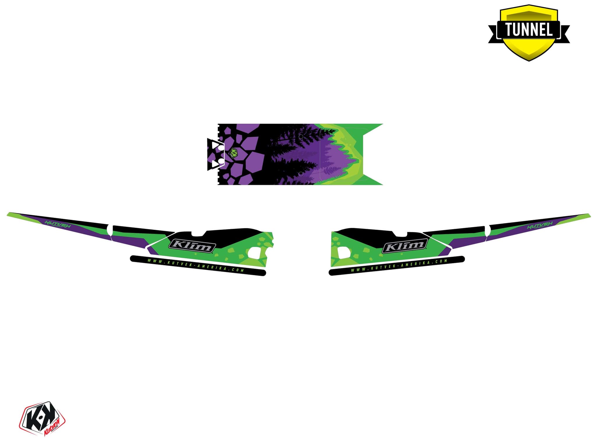 Snowmobile ARCTIC CAT CROSSFIRE GARNET Mauve graphic kit | Arctic Cat | Kutvek - View 5