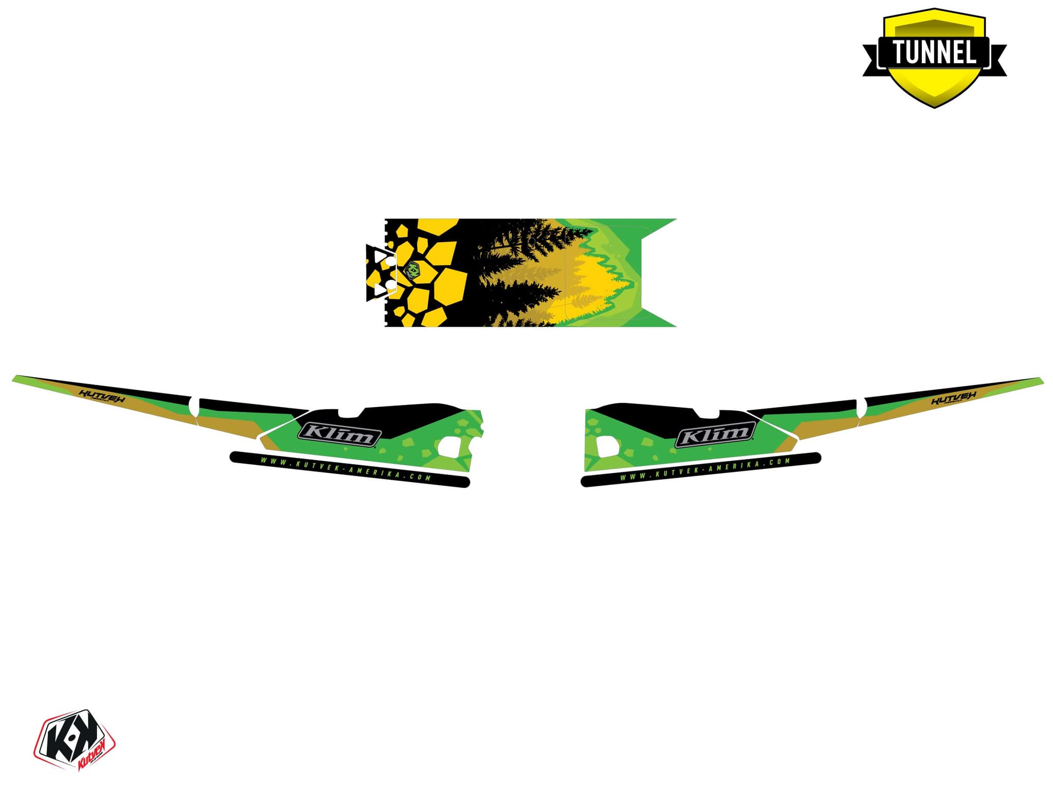 Snowmobile ARCTIC CAT CROSSFIRE GARNET Orange graphic kit | Arctic Cat | Kutvek - View 5