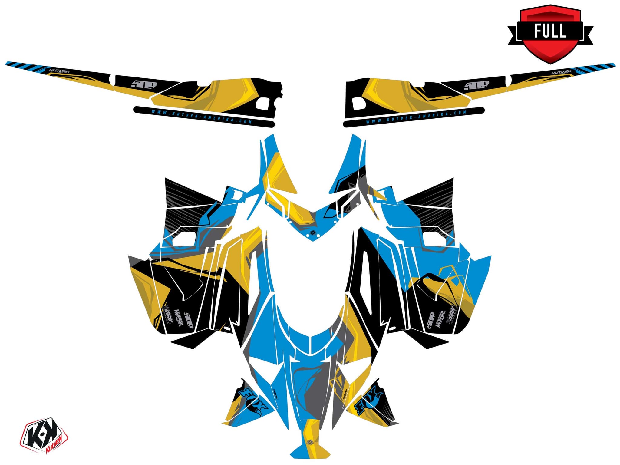 Kit graphique Motoneige ARCTIC CAT NORSEMAN X 8000 KLIFF Bleu | Arctic Cat | Kutvek - View 3