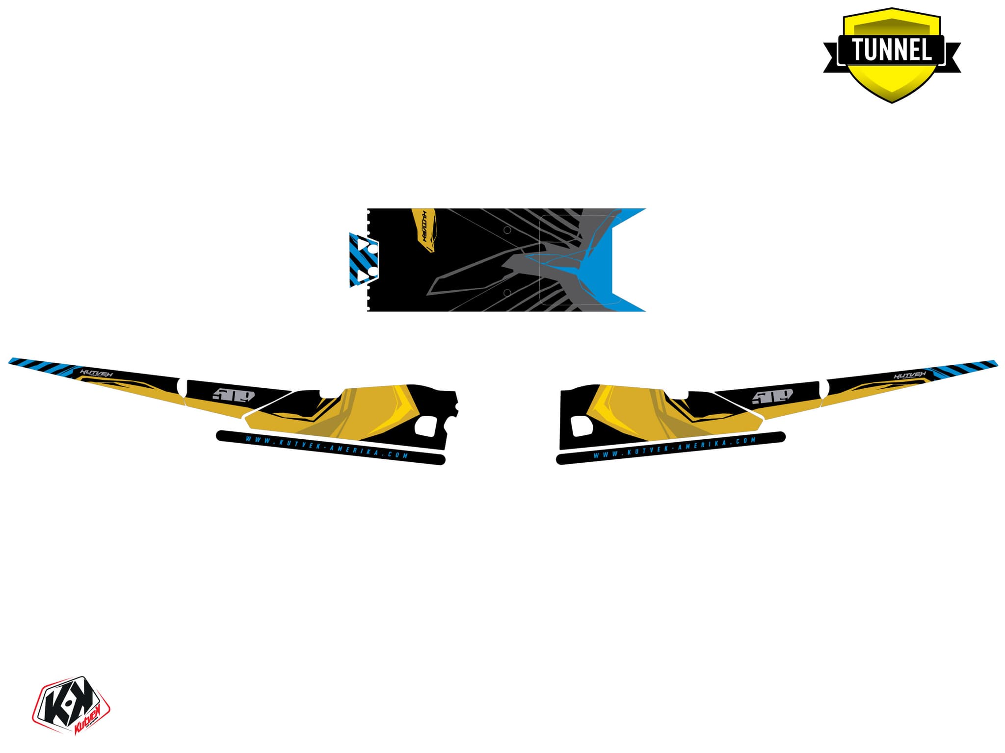 Kit graphique Motoneige ARCTIC CAT NORSEMAN X 8000 KLIFF Bleu | Arctic Cat | Kutvek - View 5