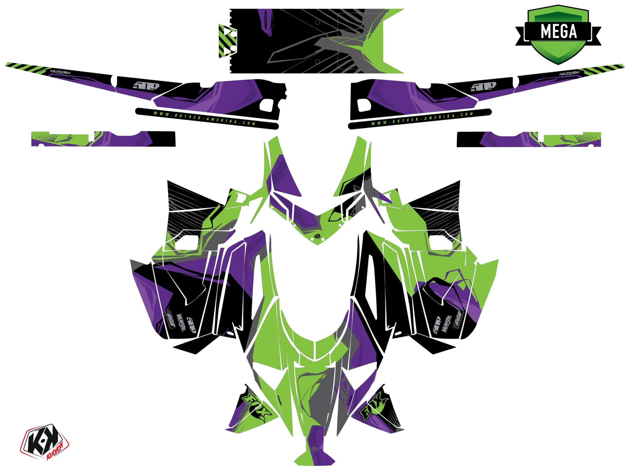 Kit graphique Motoneige ARCTIC CAT NORSEMAN X 8000 KLIFF Mauve | Arctic Cat | Kutvek - View 4